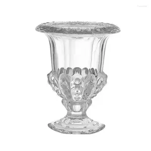 Vases Vintage Wind Lamp Stemware Glass Vase Transparent Crystal Flower Arrangement Water Living Room Decoration