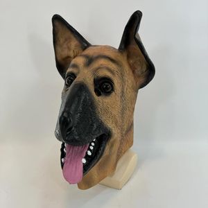 パーティー用品ロットワイラーマスク犬ヘッドアニマルラテックスハロウィーンカーニバルコスチュームのためのフルリアルなマスクファンシードレスファンシードレス