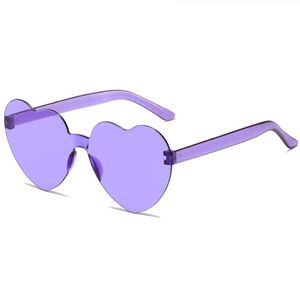 Candy Color Heart-shaped sunglasses INS internet celebrity jelly peach heart sunglasses for fashion women men