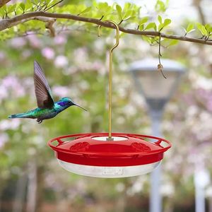 他の鳥の供給ハンミングバードフィーダー屋外をぶら下げている庭の庭のパティオ用の4つの給餌フラワーポート