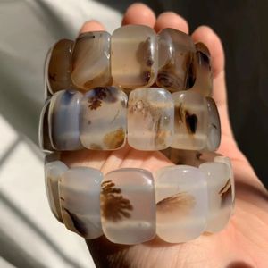 perle di pietra di agata oceanica naturale braccialetto gembo naturale gemma per donna all'ingrosso 240514