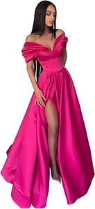 Vestido de baile rosa quente FUCHSIA VIDOS DE FESTA EVIDA FORMAL DE RECEPTION VIOS DE NOVAGEM DE RECEPÇÃO ROBE DE SOIREE 01