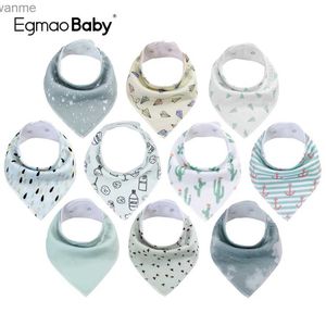 Śliniaki beknięcia tkaniny 100% bawełniane bawełniane bawełniane bandana bandana ślinę ślinę odpowiednią dla chłopców i dziewcząt super miękki neutralny chłonność noworodka wx