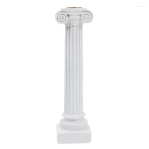 Candle Holders 1Pc Decorative Resin Retro Roman Column Candlestick Home Art Decoration