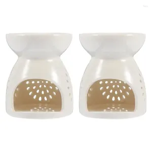 Ljushållare 2st Creative Aroma Censer Ceramic Stove rökelsebrännare för skrivbordsdekor Hemskontor #J