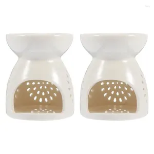 Candle Holders 2Pcs Creative Aroma Censer Ceramic Stove Incense Burner For Desktop Decor Home Office #J