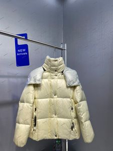 マスクされた秋と冬の新しい共同ブランドのジャケットデザイナーメンズ冬のジャケットパーカーザルツマンラグジュアリーマンフード付きパフのトリミングパフジャケット