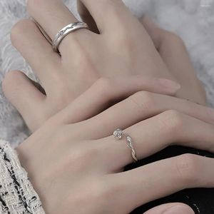 Rings de cluster 2 mulheres com designs simples e personalizados Casal espinhoso Rose Acessórios de moda do Dia dos Namorados