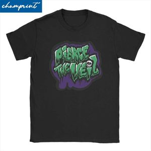 Mäns T-shirts Mens och Womens Pierce Veil Rock Music T-shirt 100% Bomullskläder Cool Kortärmad O-Neck Birthday Present Q240514