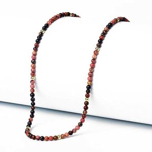 Beaded Halsband Reiki Nature Stones Womens Halsband Fashion 4mm Beads Agate Quartz Crystal Celestial Stone Halsband Mens smycken Party Gift D240514