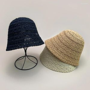 Beretti Braid Vent Cappelli a secchio retrò Donne Cavalcate Sun Shade Corea versatile traspirante Ins Fashion Fisherman Caps