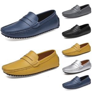 Scarpe casual gai per uomini bassi bianchi neri grigio profondo Darks blu giallo piatto da uomo scarpe da esterno