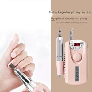 Nagelborrmaskin Electric Portable Nail File laddningsbar nagelsslasare för gel naglar Polering för hemmanikyrsalong