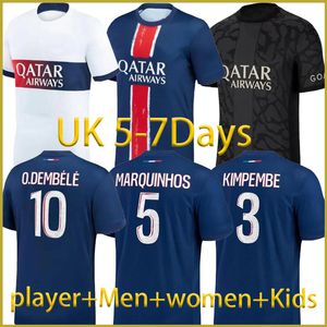 24 25 MAILLOT MBAPPE PSG Jerseys Kits Player Versão Camiseta Men Kids 2023 2024 Maglia Paris Home Away Football Shirt Hakimi Fabian Vitinha O Dembele