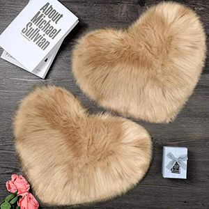 Carpets Children's Pet Plush Heart Carpet Living Room Bedroom Bedside Anti-skid Floor Mat Indoor Doorway Home Decor Outdoor Desk Kitchen