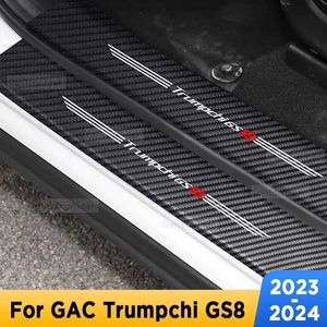 Naklejki samochodowe progownania progu szum progowy próg próg imitacja Wewnętrzne akcesoria z włókna węglowego dla GAC ​​Trumpchi GS8 2023 2024 T240513