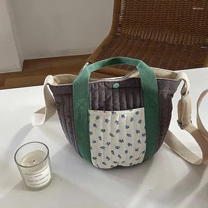 Väska mode leende kvinnor picknick hink väskor vintage design damer duk axelhandväskor eko återanvändbar bomull stor casual tote