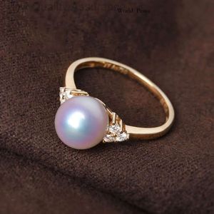 Pearl Ring Designer Mikimoto Ring 925 Silver M Hemmatchande ring Japanese Tiannv Akoya Sea Pearl Inlaid Enkel och mångsidig gåva 647