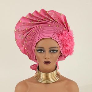 Ubranie etniczne Nigerian Gele Headtie Auto Turban Headwarp już stworzył afrykańską czapkę muzułmańską hijab head chusta czapka ślub czapka