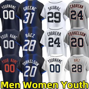 2024 City Connect Jerseys Miguel Cabrera Javier Baez Tarik Skubal Spencer Torkelson Riley Greene Akil Baddoo Parker Meadows Maeda Kenta Custom Jersey