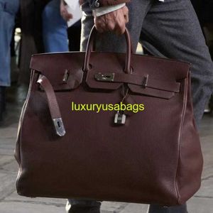 Bk Leather Handbag Trusted Luxury 2024 New Springsummer Large Capacity Business Travel Bag 50 Mens and Womens Fitness Handheld Bag Luggage Ba have logo HBLJ