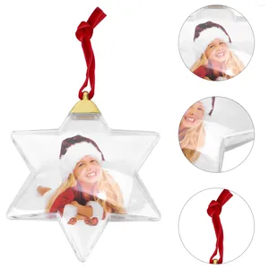 Dekorativa figurer 6 PCS PO Ball Pendant Hanging Decor Ornament Christmas Diy Pendents Plastic Crafts