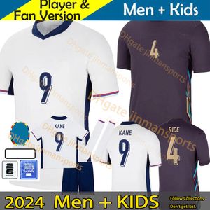 2024 2025 Inghilterra Maglie da calcio Bellingham 2024 Euro Cup National Team Toone 24 25 Shirt da calcio Bianco Kane Sterling Rashford Sancho Grealish Men Kit Kit
