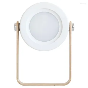 Table Lamps Foldable Lamp Handle Portable Lantern Light Retractable Folding Led Bedroom Bedside Reading White