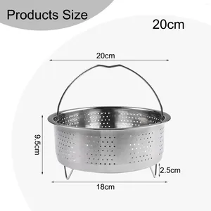 Double Boilers Small Kitchen Appliances For Slow Cookers Steamer Pot Basket Silicone Handle Silver 1pcs Home Replacement