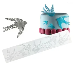 Baking Moulds CT5006 Swallow Shapes Silicone Lace Cake Fondant Embossing Gum Paste Decorating Mold Tool