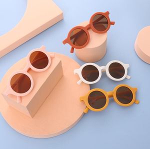 Retro -Sonnenbrille für Kinder Süßigkeiten Farbe Mode runde Rahmen Kinder Sonnenbrillen Party Versand Baby Sonnenbrille