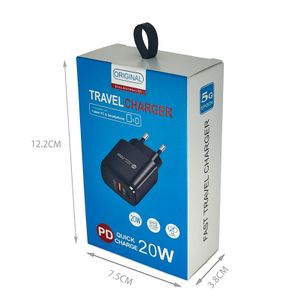 TE-PD05 QC3.0 Hızlı Şarj 20W PD USB Şarj Cihazı ABD Fiş ADAPTE USB Duvar Şarj Cihazı Desteği PPS Smart Telefon İçin SCP