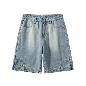 Die neuen Sommer-Pocket-Flip-Size-Denim-Shorts für Herren High Street Retro Casual Chic Shorts Größe M-5xl