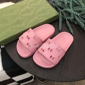 Kids Slippers Hollow Out Design Summer Boy Beach Indoor Flat Flip Flops Leather Children Girl Fashion Classic Shoes