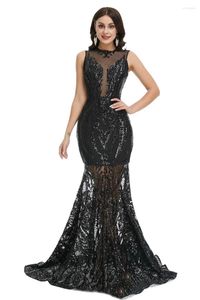 Party Dresses 2024 Shiny Embroidered Sequins Mermaid Prom Elegant Sleeveless Short Lining Sexy Deep V Neck Evening Gowns Dress