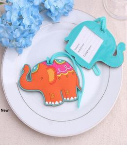 50шт Lucky Elephant Luggage Tags Baby Shower Favors Свадебная вечеринка подарки подарки авиакомпания