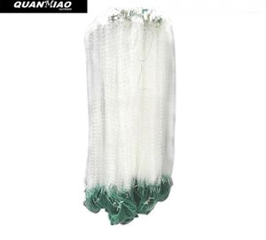 Quanmiao Fishing Net Single Mesh nylon Hållbar flottör Trap Monofilament Gill -tillbehör för handgjutning11788468