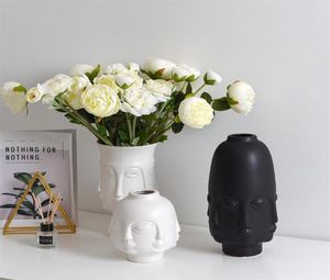 Ornamenti viventi della camera VASE FACE BILIE ART FLOWER REGALI CREATIVE Ceramica Accessori per la casa 298Z3191499