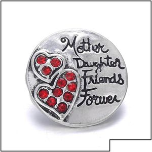 Gancos de cabos Ganchos ganchos Noosa Love Snap Jewelry Mãe Coração de 18 mm Metal Botões para Button Bracelet Drop Deliver