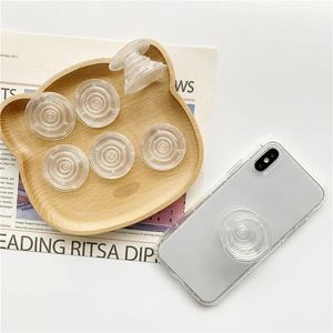 Transparent runde faltbare Grip Tok Socket Stretch Phone Halter Talk Fingerringhalter für iPhone Huawei Xiaomi Tablet Ständer