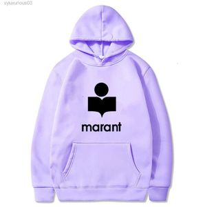 Autumn and Winter Mens Womens Marant Classic Letters Borsted Printing Hooded Personlig fritid Långärmad tröja SDGJH235R