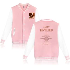 Laufey The urzeczona kurtka baseballowa Women Men Men Bomber Kurtka Obiterowa odzież streetwear Hip Hip Long Sleeve Baseball Mundur