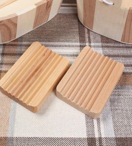 Drewniane naturalne bambusowe mydła naczynia taca Uchwyt do przechowywania mydła do stojaka na talerzu pojemnik przenośne łazienka