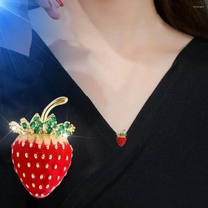 Broschen Erdbeernadeln Frucht Niedliche Blume Brosche Hochzeit Seidenschalschnalle Kleidung DIY HATT BAG ABABLEINE