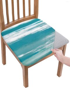 Chair Covers Abstract Cyan Turquoise Texture Seat Cushion Stretch Dining Cover Slipcovers For Home El Banquet Living Room