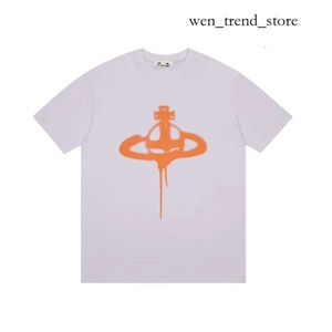 Vivianes Duyou Mens Sprey T-Shirt Batı Ahşap Marka Giyim Erkekleri Kadın Yaz Tişörtlü Mektuplar Pamuk Jersey Yüksek Kalite Üstler Viviane Westwood Gömlek 282