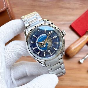 Marka projektantów luksusowa moda Męska Ziemia Automatyczna mechaniczna zegarek ze zegarem ze stali nierdzewnej chronografu