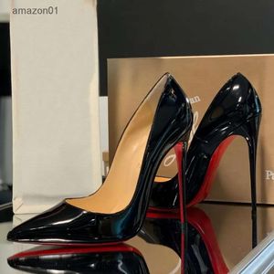 Z pudełkiem czerwone dno projektanta sandałów na wysokie obcasy błyszczące wysokie obcasy luksusowe pompki Kobiety grube podeszwa sandały na stopa seksowne podeszwy 8 cm 10 cm trampki 35-44 ZE7HH