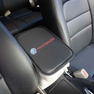 Car Stickers Car Armrest Pad Covers Auto Seat Armrests Storage Protection Cush for VW Volkswagen Golf Polo Passat Tiguan Touran Jetta T240513