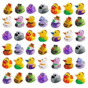 Toys Party Rubber Halloween Ducks Baby Supplies Kids Dusch Bad Toy Float Squeaky Sound Duck Water Spel Game Gift for Children